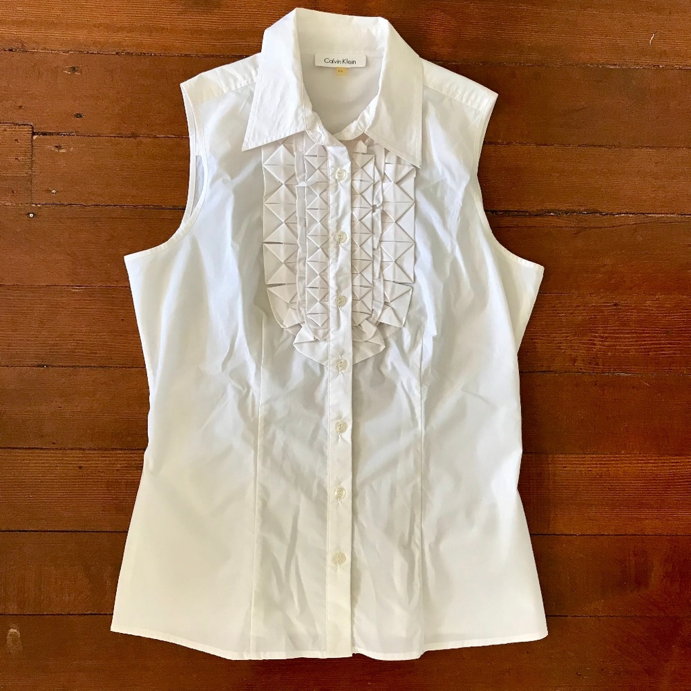 Origami Calvin Klein Button Down Shirt Top